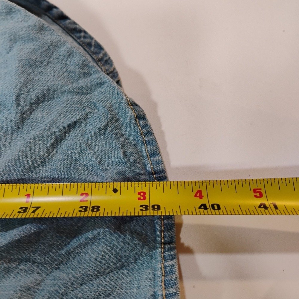 Lauren Ralph Lauren Women's Size 6 Denim Blue Shirt Dress Pearl Buttons Pocket - Picture 15 of 16